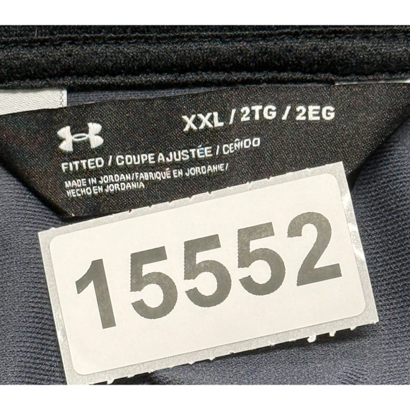 Under Armour Jacket Mens XXL Gray Black Colorblock Fitted Pique Track Full Zip - Picture 8 of 8